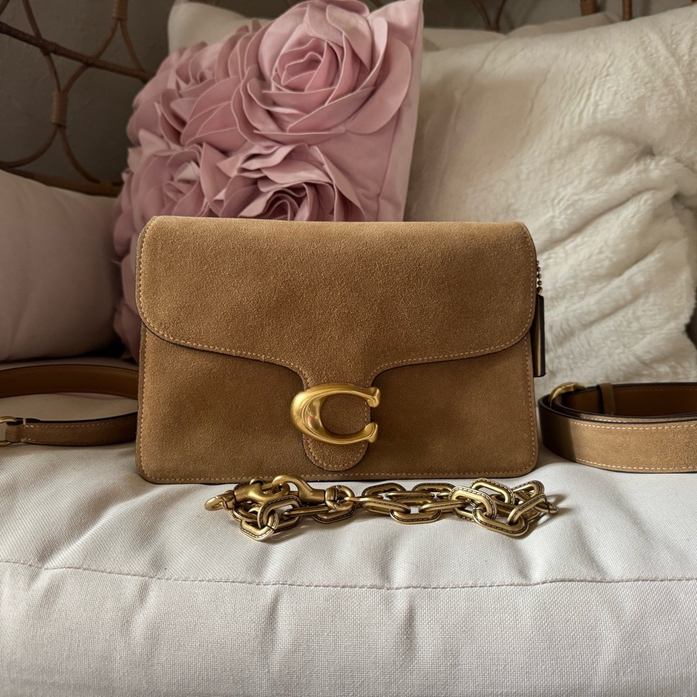 Coach Suede Chain Tabby